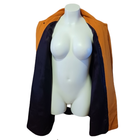 Projections Wools Blend Orange Coat Size 26W - Picture 6 of 8